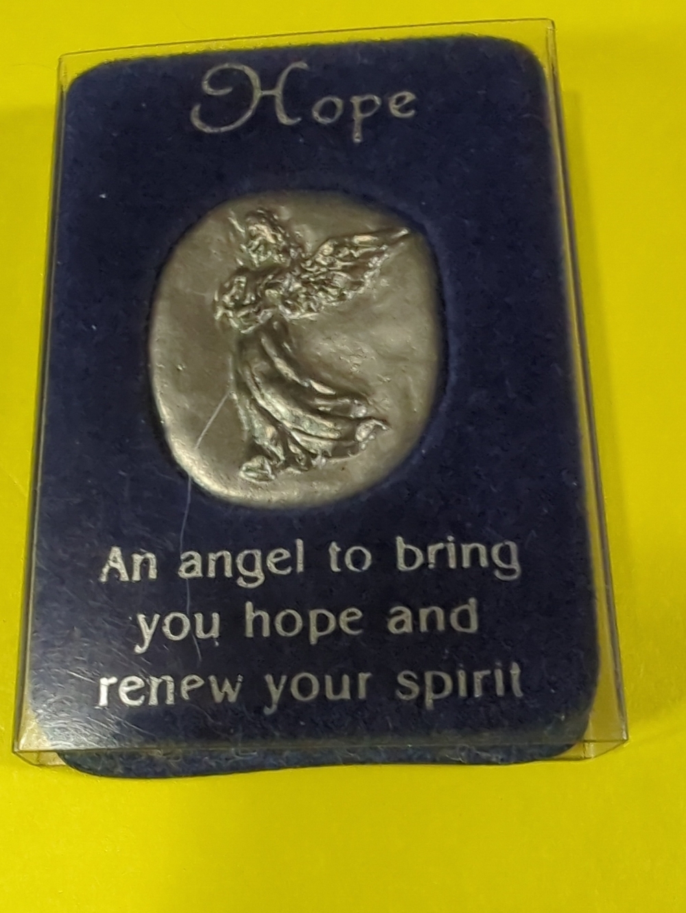 Russ Berrie & Co. HOPE Angel in My Pocket Coin Pewter